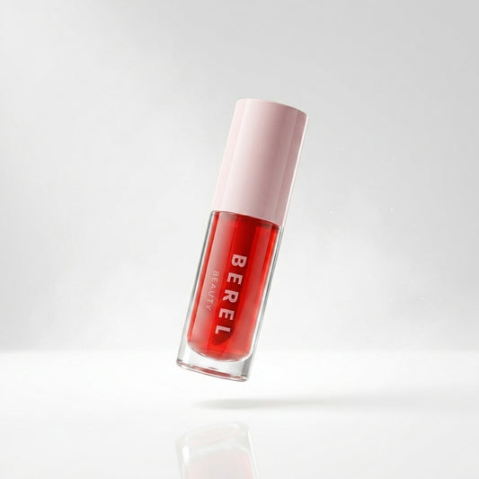 Berel Beauty Hydrating Lip Oil – Strawberry | Nourishing Glossy Lip Oil