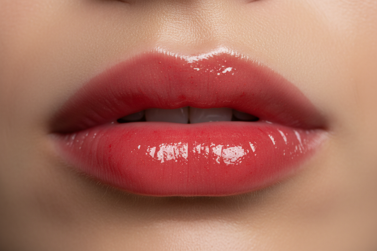 Berel Beauty Hydrating Lip Oil – Strawberry | Nourishing Glossy Lip Oil