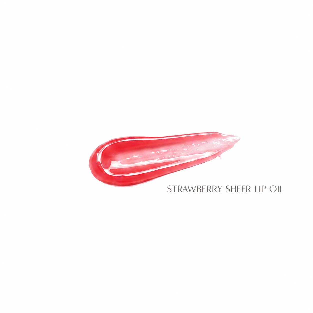 Berel Beauty Hydrating Lip Oil – Strawberry | Nourishing Glossy Lip Oil
